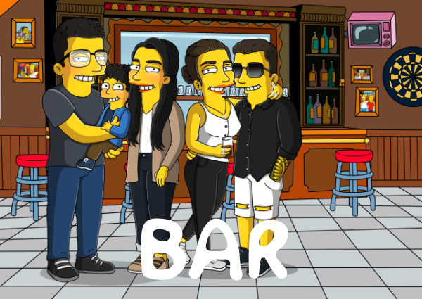 Portrét jako Simpsonovi podle fotky na míru