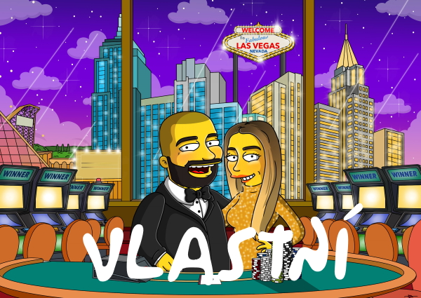 Portrét jako Simpsonovi podle fotky na míru