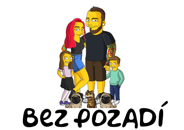 Portrét jako Simpsonovi podle fotky na míru